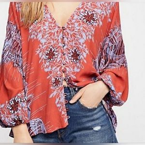 Free People Peasant Blouse Top